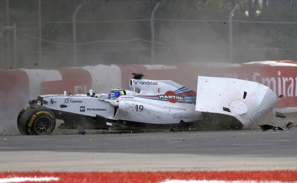 Il botto della Williams di Massa
